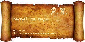 Perhócs Maja névjegykártya